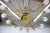 Glass & Brass Chandelier, 1970s For Sale - Image 9 of 10