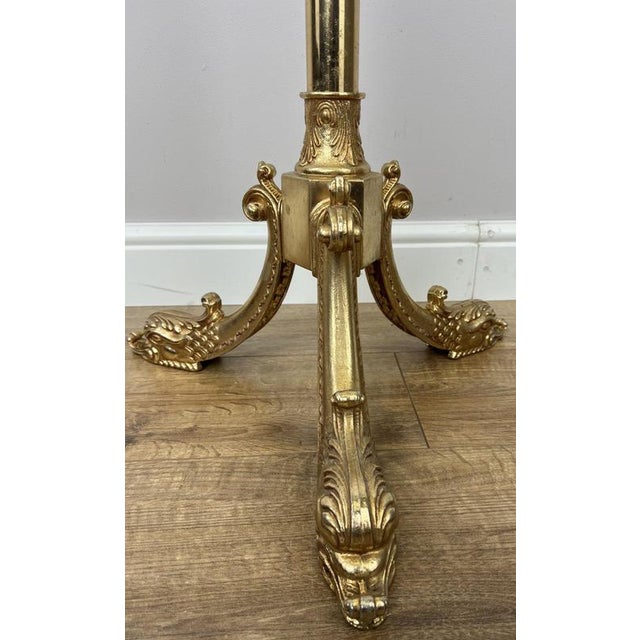 Vintage French Ornate Brass Coat Rack For Sale - Image 9 of 14