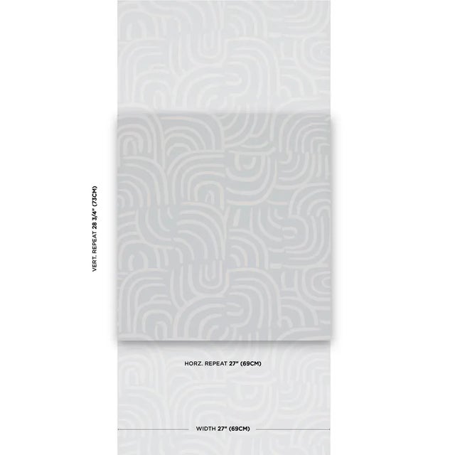 New Beat, designed by Backdrop, is a mid-scale multidirectional wallpaper design composed of painterly concentric arches....