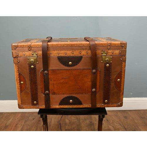 Vintage Travel Trunk in Copper For Sale - Image 9 of 9