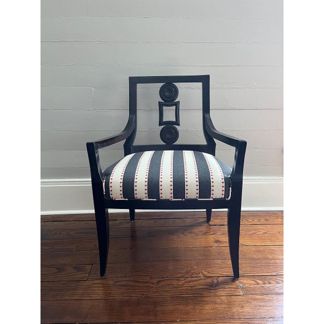 Mid-Century Modern Pair of "Vienna" Armchairs by Baker for the Laura Kirar Collection For Sale - Image 3 of 7