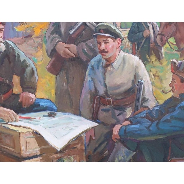Soviet Army Oil Painting, Ukrainian Artist, 1969 120-160 For Sale - Image 6 of 6