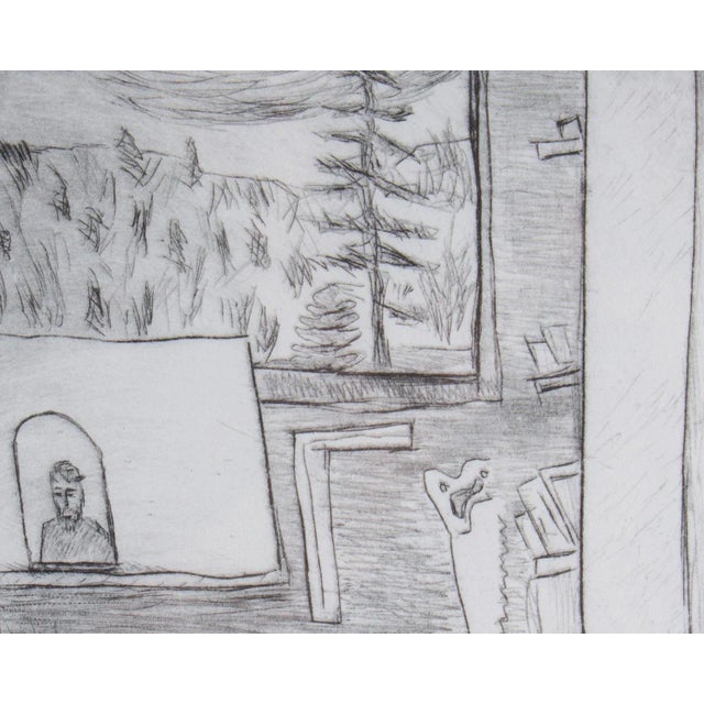 1989 “Artist in Studio” Artist’s Proof Intaglio Print by Arnold Shives For Sale - Image 4 of 10