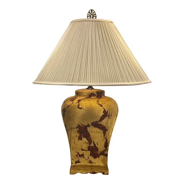 Vintage Tony Duquette Style Newly Painted Red Ginger Jar Lamp by Turtle and Crane – Bespoke Chinoiserie Homage For Sale