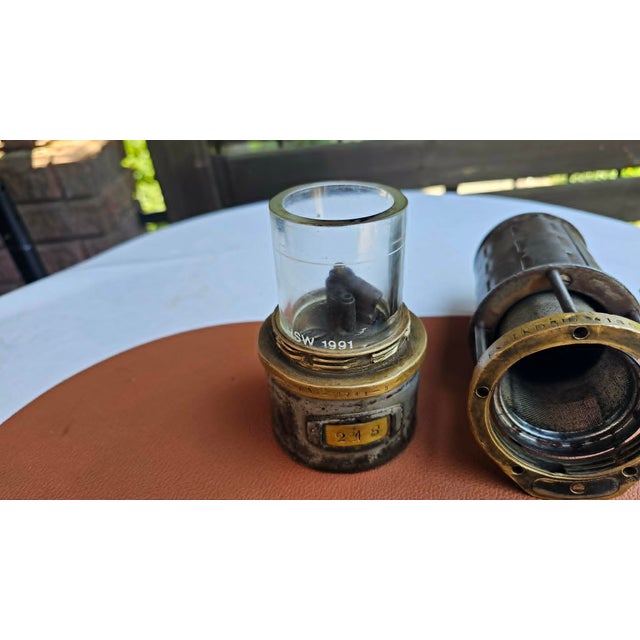 Black Vintage Gasoline Miners Lamp, 1970s For Sale - Image 8 of 12