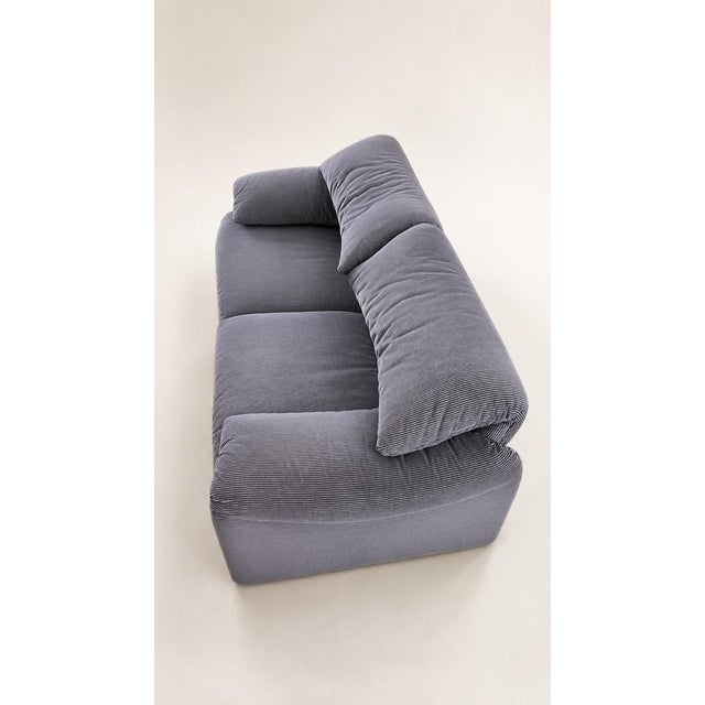 Violet blue 2-seater sofa by Vico Magistretti for Cassina. This piece has an attribution mark, I am sure that it is...