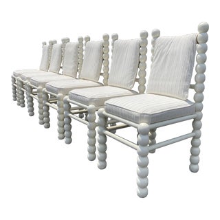 Set of 6 Designer Dining Chairs, Ny, 1980s For Sale