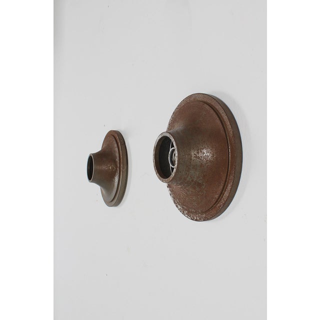 Mid-Century Modern Italian Turned Bronze Wall Lamps, 1960s, Set of 2 For Sale - Image 13 of 18