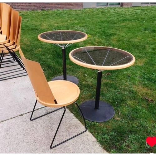 Oblado set 2 x table 10 x chairs blåstation by Borge Lindau for Blå Station Oblado set 2 x table 10 x chairs blåstationby...