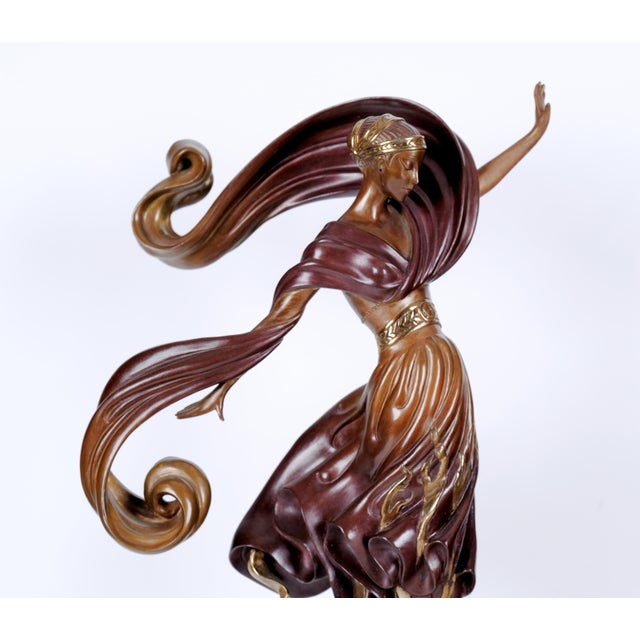 1984 Erté (Erte) "Flames of Love" Lovely Limited Edition 68/350 Bronze Sculpture For Sale In San Diego - Image 6 of 15