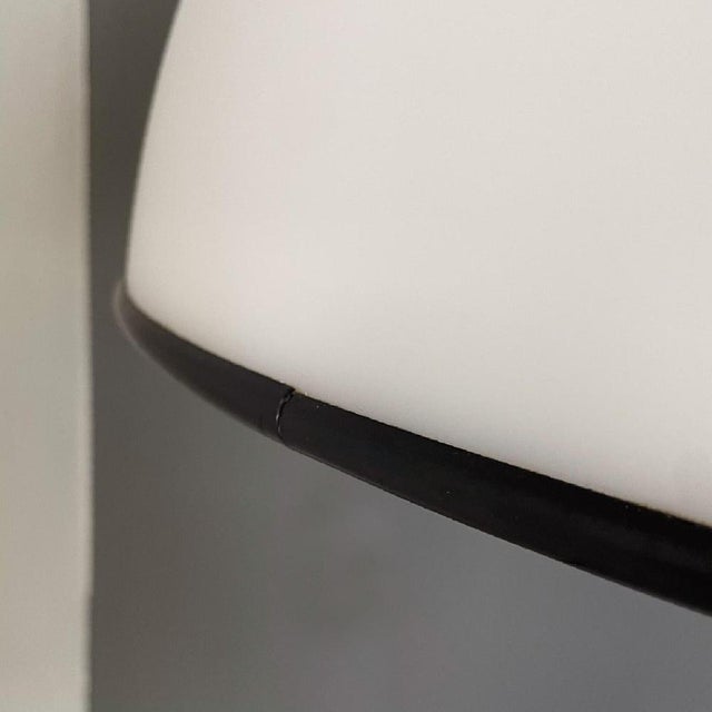 Italian Modern White and Black Acrylic Glass Ceiling Light from Guzzini, 1970s For Sale - Image 11 of 17