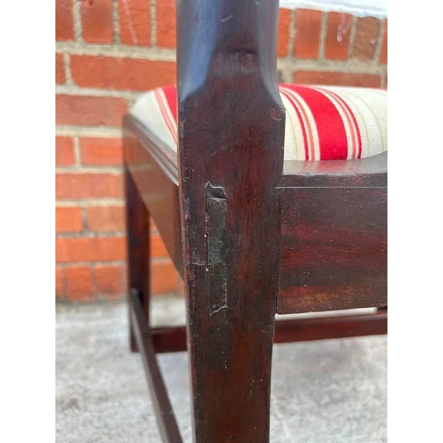 George III style mahogany side chairs . 18th century. Straight leges The upholstery on both are in good condition and very...