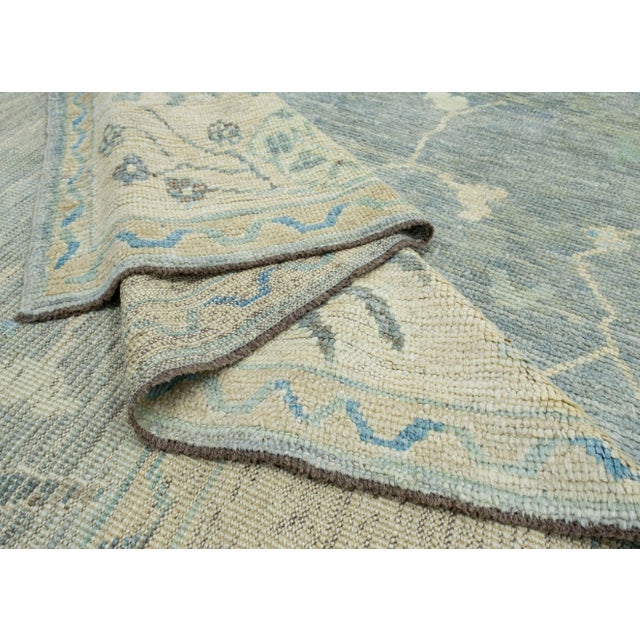 Gray Turkish Oushak Rug 12'3" x 15'7" #18590 For Sale - Image 8 of 8