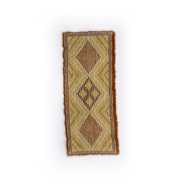 Vintage Scandinavian Hand Knotted Rya Rug For Sale - Image 4 of 5