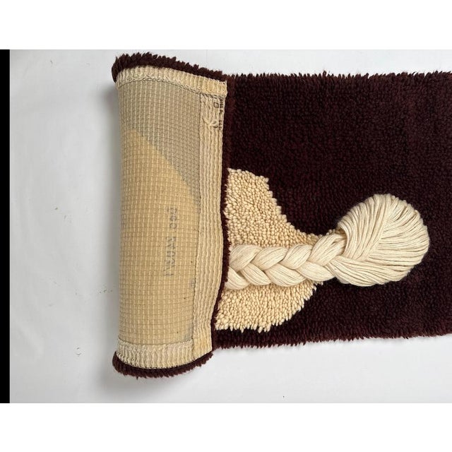 Brown Wool Tapestry of Nude Seated Woman in the style of Don Freedman, 1960s For Sale - Image 8 of 17