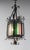 French Lustre Colored Glass & Wrought Iron Pendant Light, Late 19th Century For Sale - Image 3 of 14