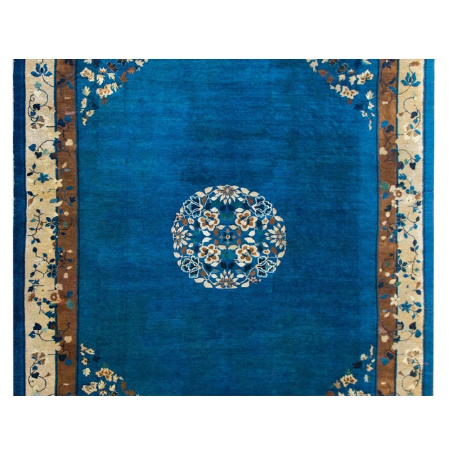 Textile Late 19th Century Chinese Peking Rug For Sale - Image 7 of 16