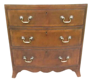 Small Scale English Mahogany Bow Front Dresser