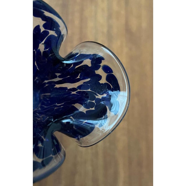 Vintage Flower Murano Glass Vase For Sale - Image 13 of 18