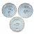 19th Century Limoges Fish Plates - Set of 3 For Sale