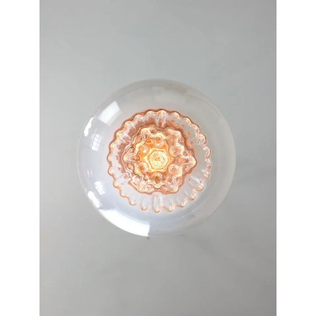 Mid-Century Italian Chrome and Murano Glass Pendant Lamp For Sale - Image 5 of 9