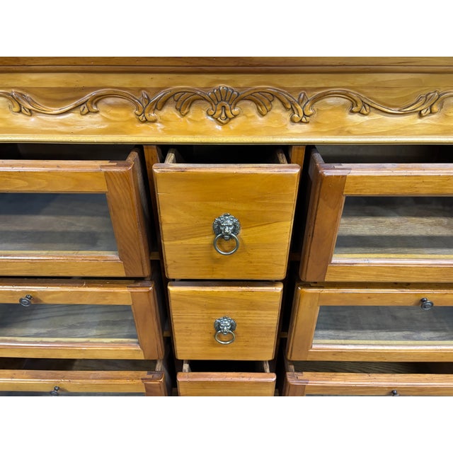 Brown Vintage Lexington Haberdashery Apothecary Cabinet Display Chest For Sale - Image 8 of 18