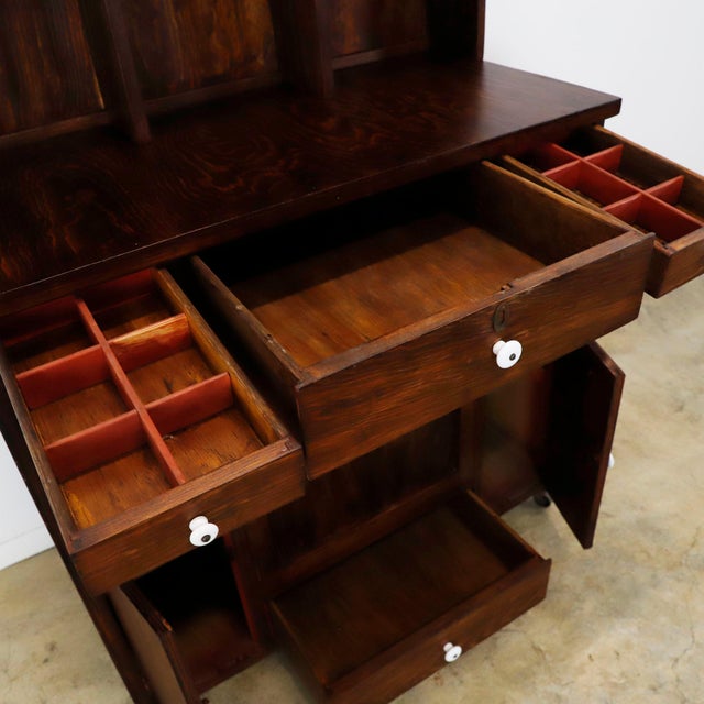 Vintage Painter Chest of Drawers with Porcelain Knobs For Sale - Image 13 of 18