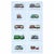 A wonderful complete set of 10 lithograph illustrated prints depicting historic San Francisco cable cars, trolleys, and...