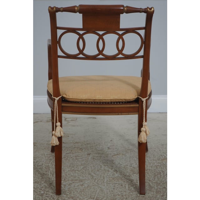 Baker Furniture Company Pair Baker Regency Historic Charleston Open Armchairs For Sale - Image 4 of 18