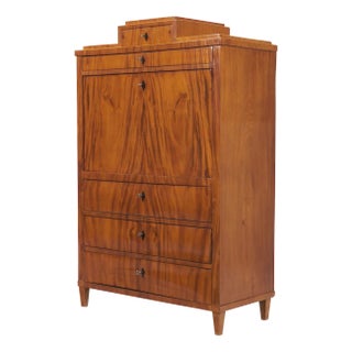 Biedermeier Secretary in Mahogany and Ahorn, 1820 For Sale