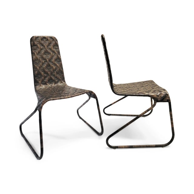 Contemporary Pair of Flo Chairs and Side Table by Patricia Urquiola for Driade For Sale - Image 3 of 11