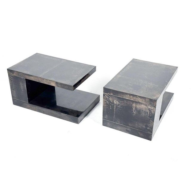 Vintage Italian Side Tables from Aldo Tura, 1960s, Set of 2 For Sale - Image 3 of 6