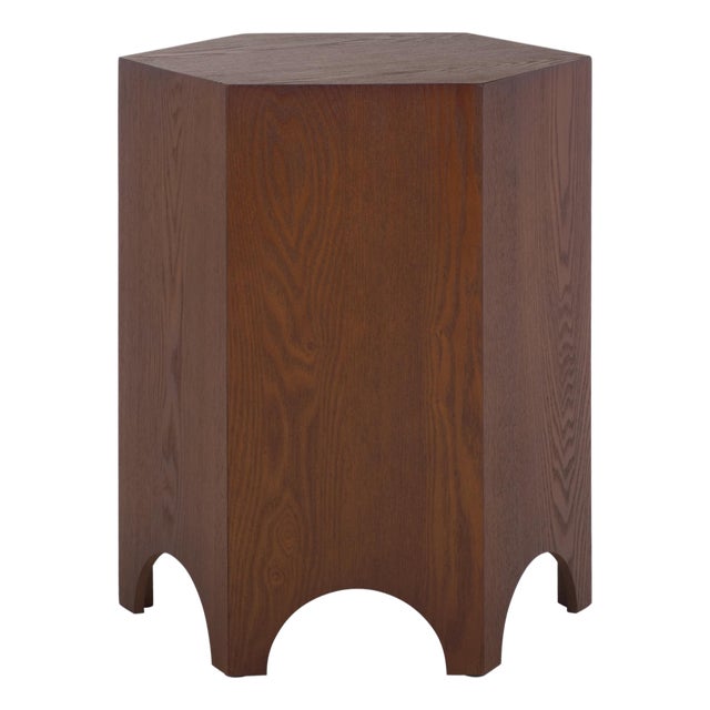 Barahan End Table in Walnut For Sale