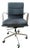 Dark Gray Padded Fabric Modern Office Chair For Sale