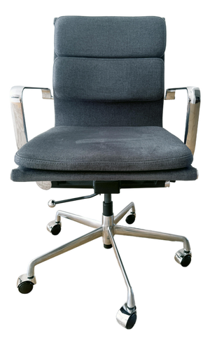 Dark Gray Padded Fabric Modern Office Chair