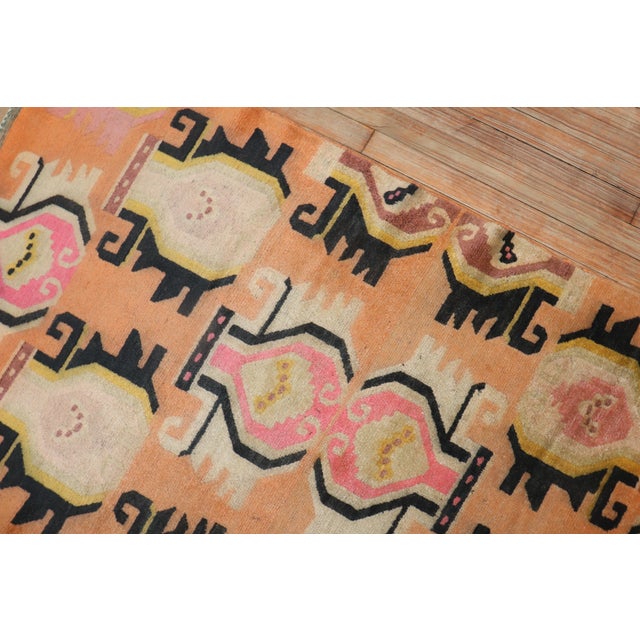 Orange Vintage Orange Tibetan Rug - 3'2" x 5'6" For Sale - Image 8 of 8