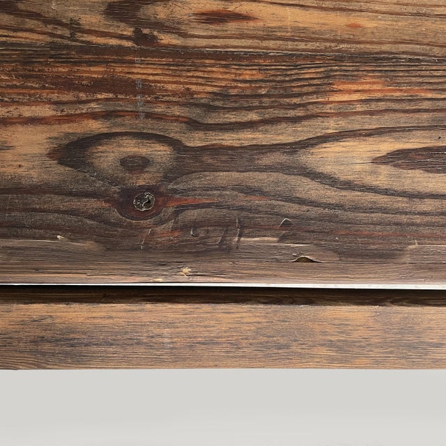 Brown Art Deco Italian Wooden and White Cast Iron Bench, 1930s For Sale - Image 8 of 14