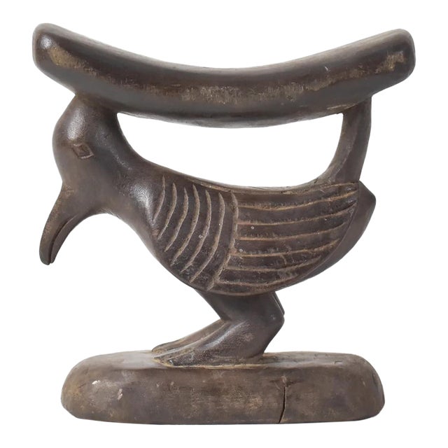 Early 20th Century Chokwe Bird Headrest For Sale