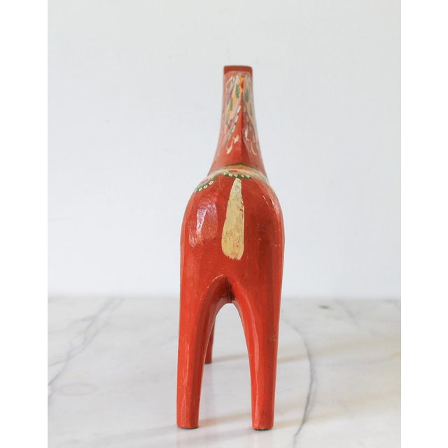 Vintage Traditional Swedish Dala Horse Figure For Sale - Image 9 of 12