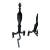 Pair of 1920s Neoclassical Cast Iron Fireplace Andirons With Urn Finials For Sale - Image 12 of 17