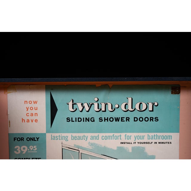 Vintage Twin-Dor Sliding Shower Door Salesman Sample Display Case For Sale - Image 4 of 16