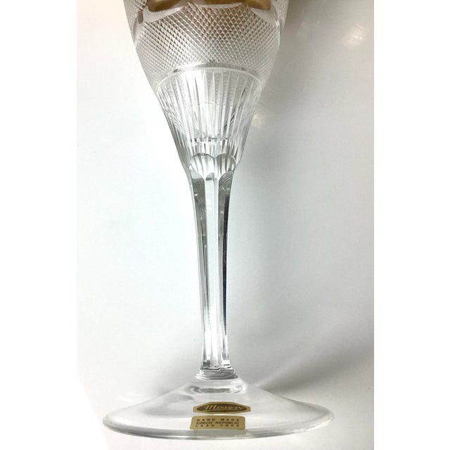 Moser Glassworks 1960s Moser Cut Crystal Splendid Wine Glasses- Set of 6 For Sale - Image 4 of 7
