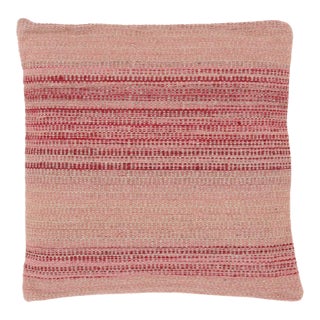 Soft Pink Striped Wool Pillow For Sale