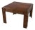 Vintage Modern Square Lane End or Side Table With Carved Leg Design & Chevron Veneer Top For Sale