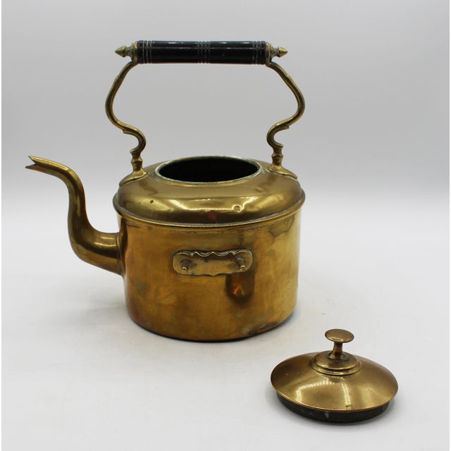 English Circa 1900 English Brass Tea Kettle on Stand For Sale - Image 3 of 7