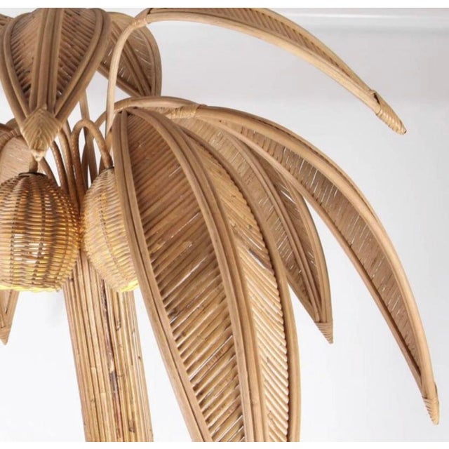 Rattan Coconut Floor Lamp, 1990s For Sale - Image 6 of 11