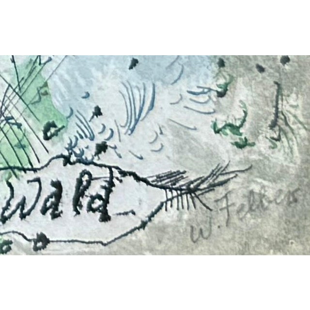 Wolfgang Felber, Figurative Drawing, 1977, Ink and Watercolour, Framed For Sale - Image 3 of 6