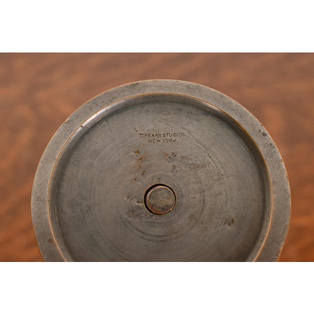 Tiffany Studios New York Bronze Candlestick, Circa 1910 For Sale - Image 10 of 12