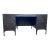 Restoration Hardware 1900’s French Industrial Metal Tool Chest Desk With Patina For Sale
