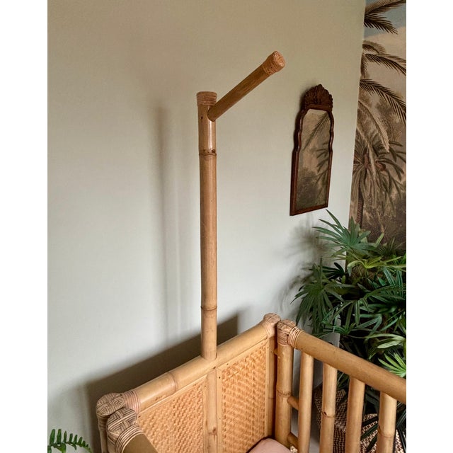 1980s Vintage Bamboo Crib, 1970s For Sale - Image 5 of 8